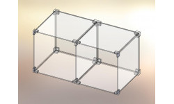 Cubo espositore in Plexiglas® 2x1
