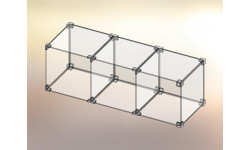 Cubo espositore in Plexiglas® 3x1