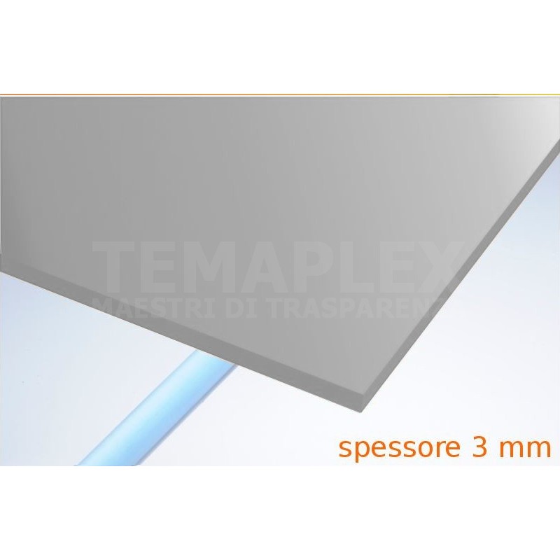 Plexiglass Hi-Gloss grigio metallico 3 mm