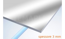 Plexiglas® specchio argento 3 mm